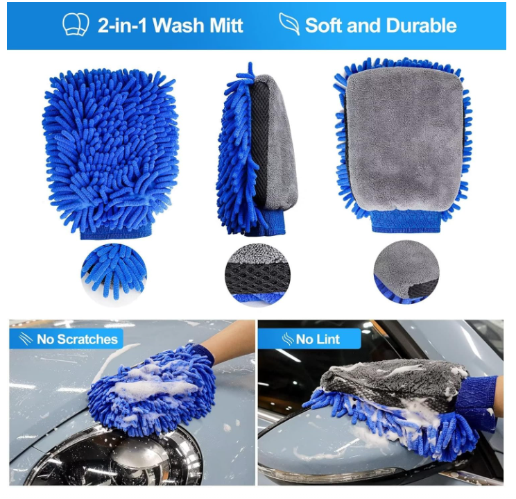 Car Cleaning Kit with Collapsible Bucket 