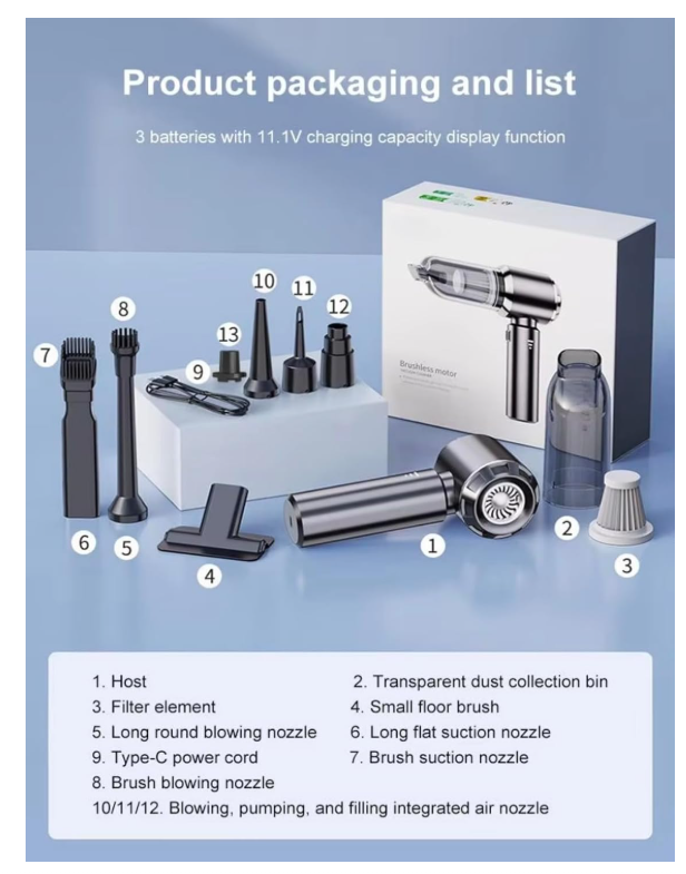GRANDx Handheld Vacuum Cleaner Cordless 