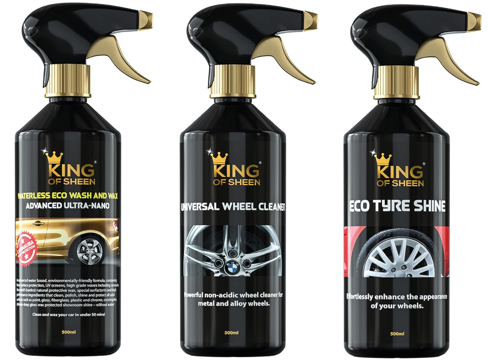 King of Sheen Waterless 11 Piece Car Cleaning Kit 