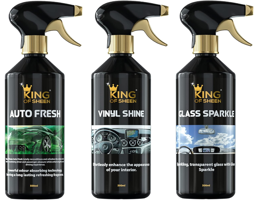 King of Sheen Waterless 11 Piece Car Cleaning Kit 