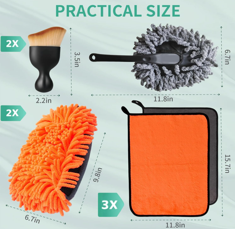 8 Pcs Car Washing Cleaning Kit 