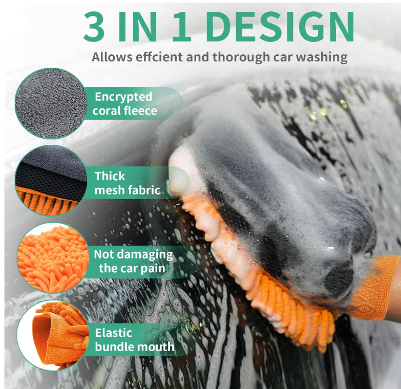 8 Pcs Car Washing Cleaning Kit 
