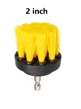 Drill brush attachment