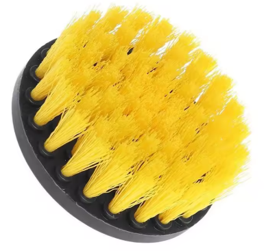 Drill brush attachment